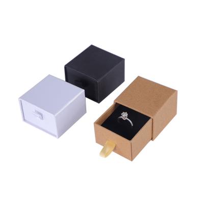 China Recycled Materials Logo Cardboard Jewelry Paper Packaging Drawer Custom Gift Box For Ring Packaging for sale