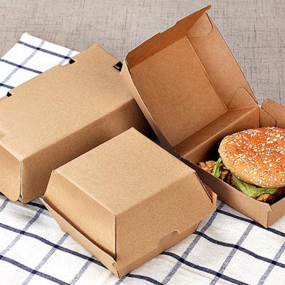 China Hot Sale Customized Recycled Food Grade Hamburger Food Grade Eco Friendly Paper Boxes for sale