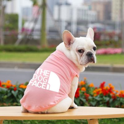 China Stocked Dog Shirt Vest Lightweight Stretchy Dog T-Shirts Soft Cool Shirts Sleeveless Stripe Vests Breathable Clothes for sale