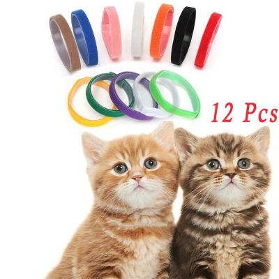 China Reflective 12x Adjustable Newborn Puppy Kitten ID Collar Bands Breeders for sale