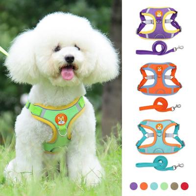 China Padded No Pull Pet Dog Harness and Leash Set Adjustable Puppy Cat Harness Vest for sale