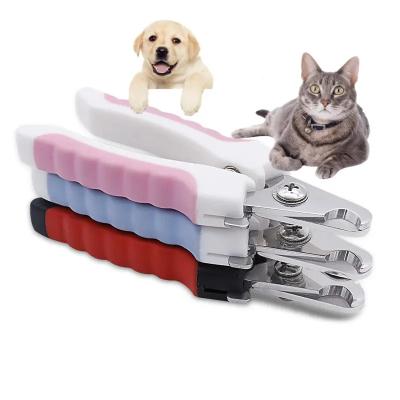 China Sharp Safety Stocked Cat Dog Nail Clipper Pet Nail Trimmer Products Accessories With Nail Folder for sale