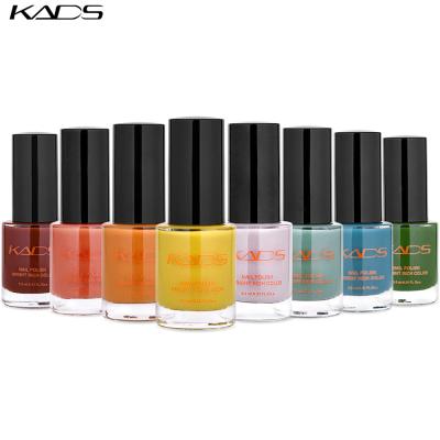 China Wholesale DIY Nail Salon Nail Art KADS 9.5ml Nail Stamping Pure Color Nail Print Image Polish Varnish For Nail Art Template Paint for sale