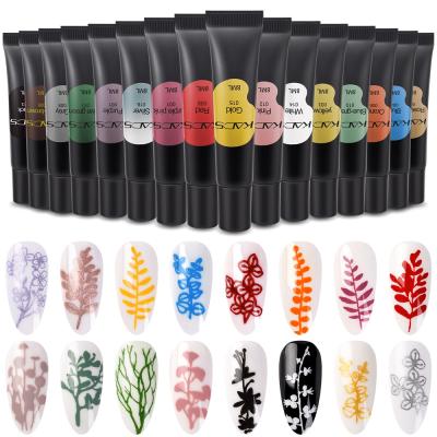 China Nail Stamping UV Gel Polish Painting Design Art Stamping Gel For Nail Art Template Printing 8ml Nail for sale