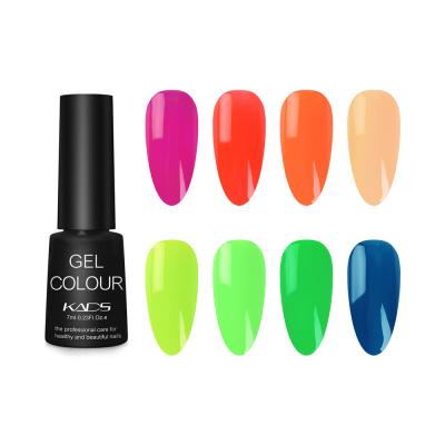 China Nail Beauty Salon Color KADS Nail Polish Smart UV Nail Gel Polish Soak Off Fluorescent Gel Nail Polish 7ml for sale