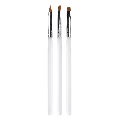 China 3pcs/set Nail Gel Extension Acrylic UV Builder Pen Nail Art Brushes Painting 3D Tracing Line Grid Petal French Manicure Tips Tools for sale