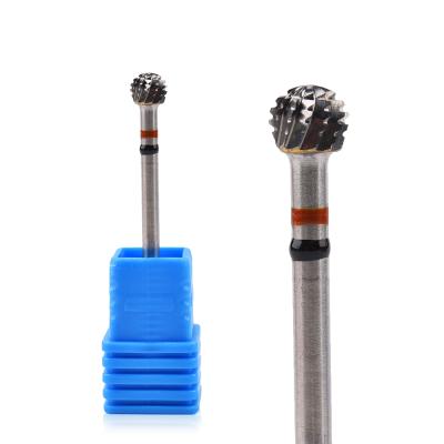 China Nail Bits For Small Ball Electric Drill Alloy Nail Folder Electric Manicure Machine Polish Drill Bit Solvent Carbide Nail Accessory for sale