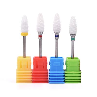 China Nail Bit For Electric Drill Nail Drill Bits Ceramic Rotary Burr Electric Nail File Milling Cutters Gel Polish Remover Nail Drill Bit for sale