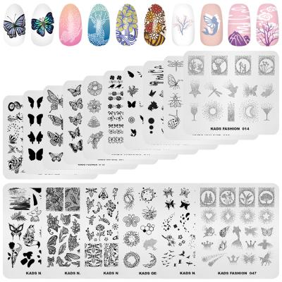 China Fashionable Nail Art Design Template Nail Stamp DIY Template Art Stamping Plate Butterfly Nail Picture KADS for sale