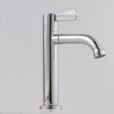 China New metered faucets 2022 chromeplate customized Chrome faucet single cold touch bathroom basin faucet for sale