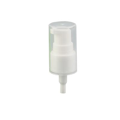 China Non Spill 20/410 PP Plastic Treatment Pump , Cosmetic Cream Pump With Full Cover for sale