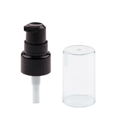 China Non Spill 20/410 Black Smooth Cure Pump , Plastic Capsule With Full Cover For Creams for sale