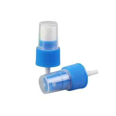 China Non Spill 20/410 Blue Color Mist Spray , Plastic PP And Half Cover Bottle Heads for sale