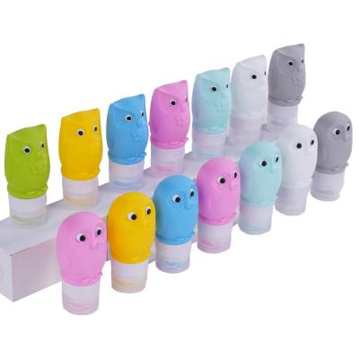 China Refillable Plastic Bottle 2 Ounce Silicone Squeeze Tubes Travel Refillable Cosmetic Packaging 60ML Lotion Bottle for sale