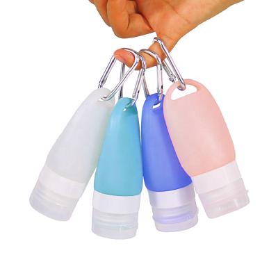 China Travel Dispenser 40ML 60ML 90ML Refillable Portable Shampoo Bottle Empty Lotion Silicone Plastic Bottle for sale