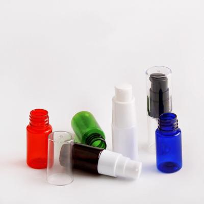 China Personal Skin Care Packaging 10ml Colorful Plastic Bottle With Treatment Pump for sale