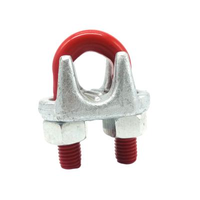 China Buliding American Style Forged Plastic Jet Wire Rope Chuck G450 Galvanized Red Wire Rope Clamp For Wire Rope Clamp for sale