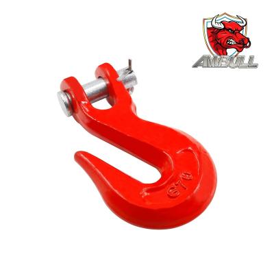 China General Industry Hardware Stamping Clevis Grab Hook 330 Alloy Steel G70 G43 Carbon Steel Clamp Striker Hook Red Painted for sale