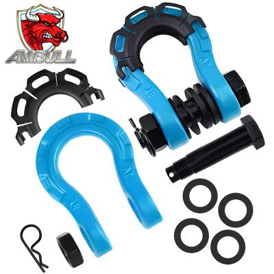 China Heavy Industry Alloy Steel Drop Forged G2130 3/4 8 Tow Ton Shackle With Mega Nut D Ring Shackle for sale