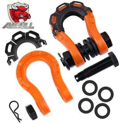 China Heavy Industry Heavy Duty Drop Forged 3/4 D Ring Shackle 70000LBS With 7/8 Pin for sale