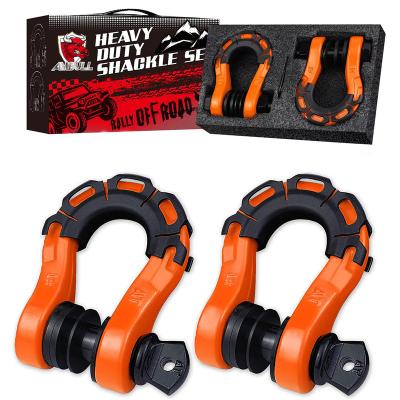 China Heavy Industry Rigging Hardware 8T Customized Off Road Towing Mega Bow Shackles 3/4