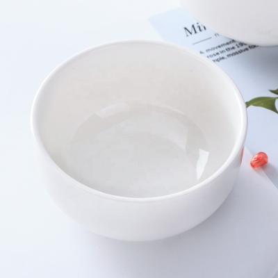 China Sustainable Essential White Japanese Ceramic Bowl Rice Bowl for sale