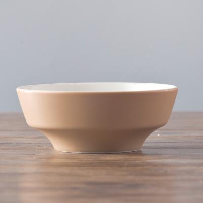 China Viable color bulk breakable cheap brown soup bowl for hotel and restaurant for sale