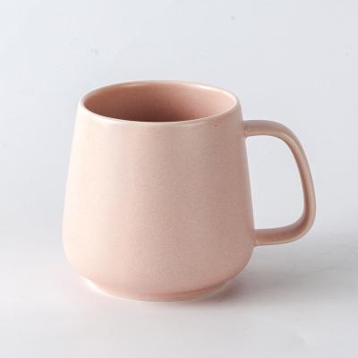 China Sustainable 300ml Custom Design Porcelain Mug Ceramic Pink Matte Mug for sale