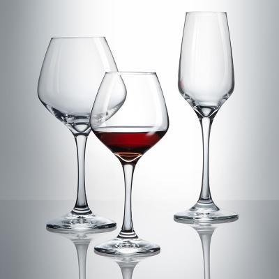 China Long Stem Glass Wine Goblet Factory Price Guangzhou Drinkware Viable Clear Cup for sale