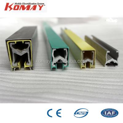 China Copper / Aluminum / Galvanized KOMAY Conductor Guide Rail / Steel Single Post Insulated Safety Track Conductor for sale