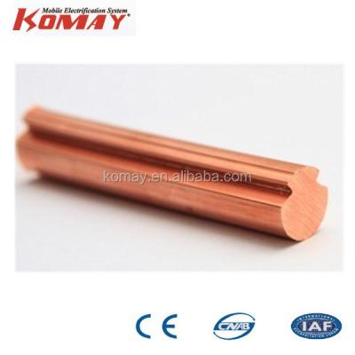 China Komay CT Series Copper Wire Overhead High Quality Copper Trolley Wire for sale