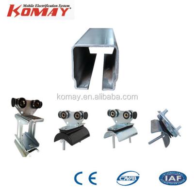 China Universal Bridge KOMAY Crane C Rail Cable Trolley Festoon Cable Trolley for sale