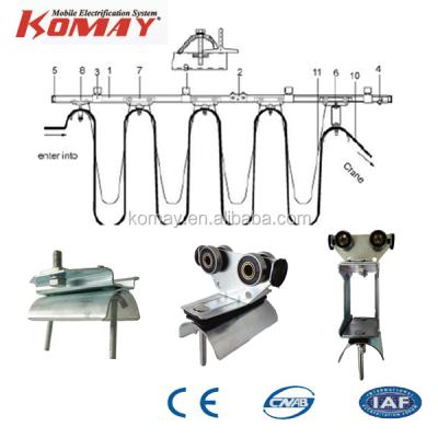 China Crane Festoon System KOMAY Factory Festoon Cable Trolley, Crane C-Track Cable Trolley, Festoon Rail Cable Trolley for sale