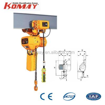 China KOMAY Crane Electric Chain Hoist High Quality Construction 2Tons for sale