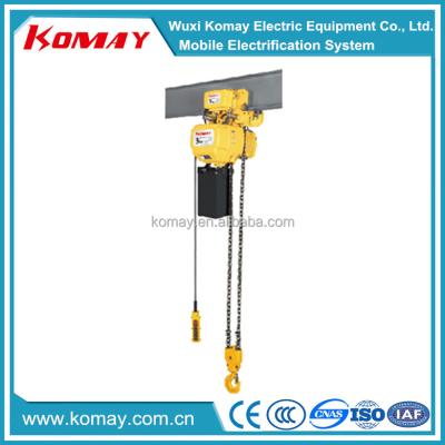 China Construction Hoist KOMAY KMT Electric Chain Hoist 0.5t-5t Two Speed for sale