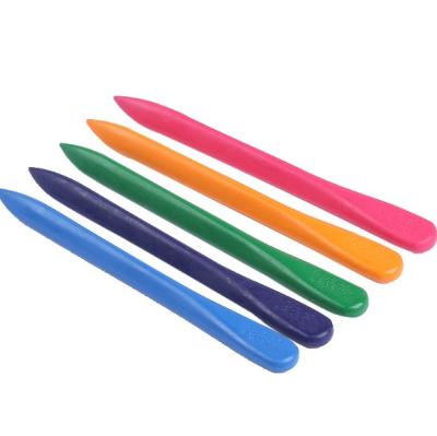 China Capacity Soft Non-Toxic Triangle Suction Wax Crayon 12 Color Oil Erasable Pastel for sale