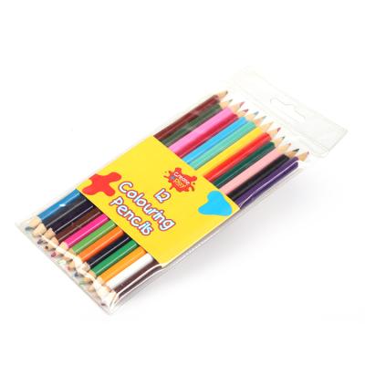 China 7 Inch School Classic Double Ended Colored Wooden Pencil , Tip Double Colored Pencil For Kids for sale