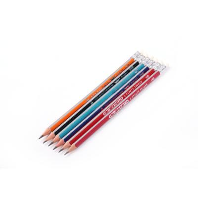 China High quality school triangle crossed out HB pencils with eraser for school and office for sale