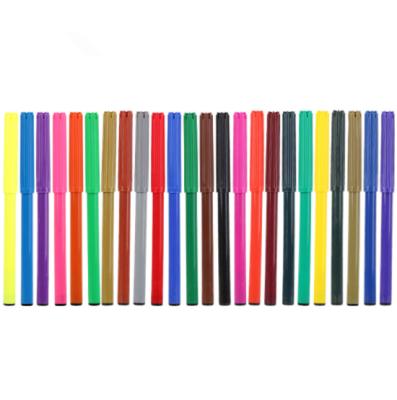 China DIY Drawing Low Price Solid Color Fiber Felt Fine Tip Water Color Marker Pen for sale