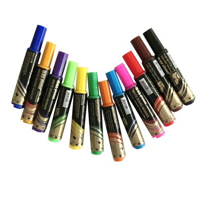 China Large Capacity 12 Colors Large Capacity Chisel Bullet Tip Dry Erase Marker Jumbo Whiteboard Marker Pen for School and Office for sale