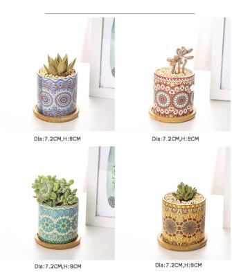 China Not Easily Deformed Ceramic Succulent Pots Garden Window Sill Flower Pot Planter Garden Cactus Succulent Pots Home Outdoor Decoration for sale