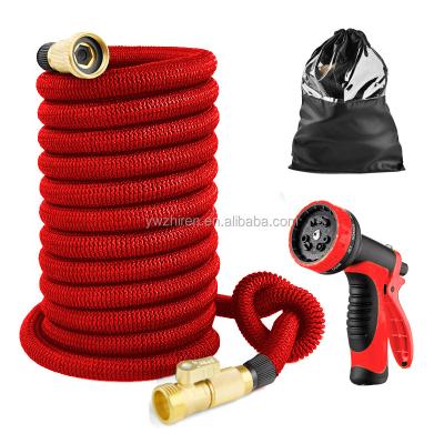 China Adjustable Promote 100ft Cheap Garden Water Resistant Expandable Hose With 10 Setting Sprayer Nozzle for sale