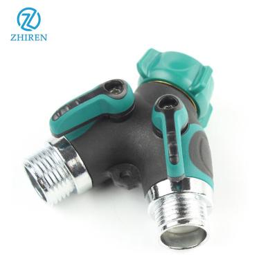 China Car.watering Garden Garden Hose Faucet Switch Valve Hose Fittings 2 Way Y Shunt Adapter Agriculture Garden Hose Adapter Washing On/Off Connector for sale