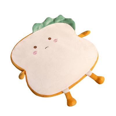 China Anti-Static Customized Hot Selling Plush Cute Expression Bread Toast Cushion for sale