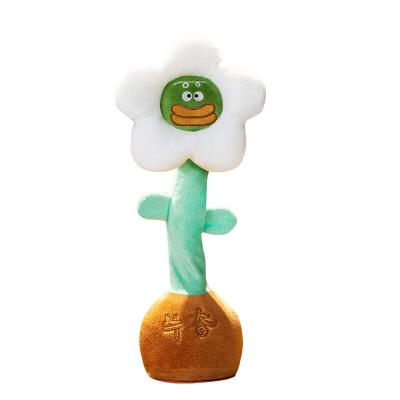 China Hot Selling Plush Toy Singing And Dancing Repeating Funny Sunflower for sale