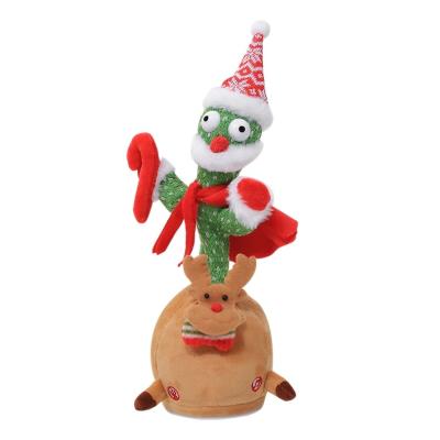 China Hot Selling Plush Toy Singing And Dancing Repeating Christmas Cactus for sale