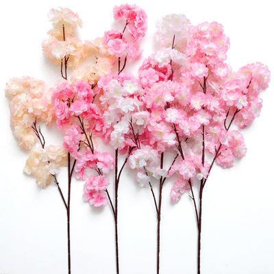 China Beautiful Colorful Centerpiece garden Festival celebration Decoration Artificial Sakura Cherry Blossom Branch for sale