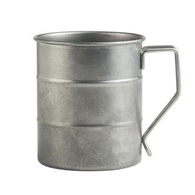 China Wholesale Factory Price Metal China Beer Mug Supplier Retro Stainless Steel Viable Barrel With Handle for sale