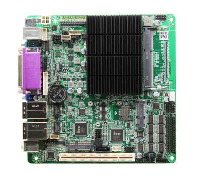 China Fanless Desktop Mini Itx Industrial Motherboard J1900 Motherboard Support 2 Lans for sale