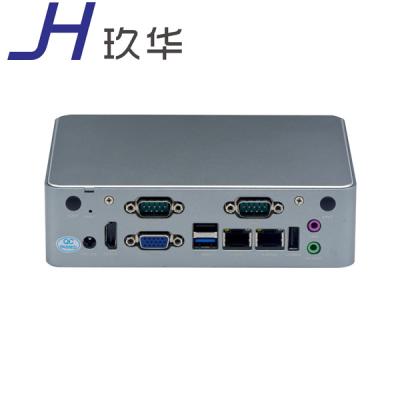 China J1900 High Definition Dual Lan Mini Desktop PC Fanless Barebone Industrial HD MI+VGA Dual Independent Display for sale